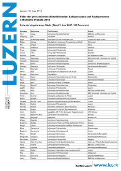 Liste der pensionierten Lehrpersonen, Schulleitungsmitgliedern und