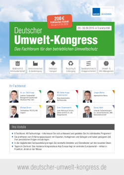 Deutschen Umwelt-Kongress - eska