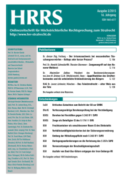 HRRS Ausgabe 3/2015 - hrr