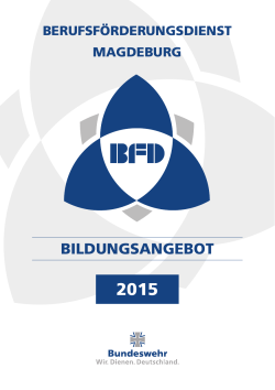 Interne Maßnahmen BFD Magdeburg 2015 - Personal