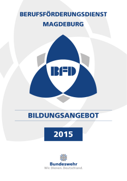 Interne Ma&szlig;nahmen BFD Magdeburg 2015 - Personal