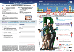 8. CIO & IT-Manager Summit 2015 THE NEXt LEVEL