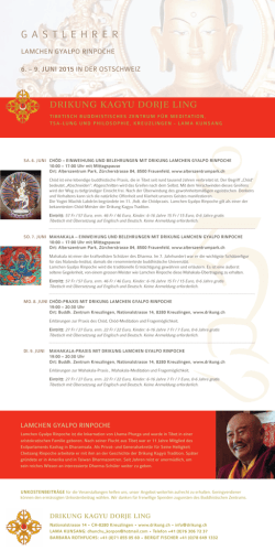 Programm-Flyer - Drikung Kagyu Dorje Ling