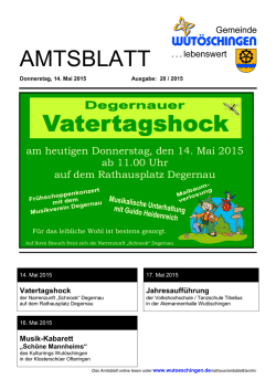 AMTSBLATT - Wut&ouml;schingen