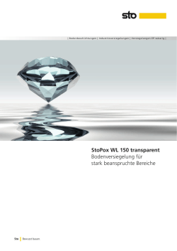StoPox WL 150 transparent Bodenversiegelung für stark