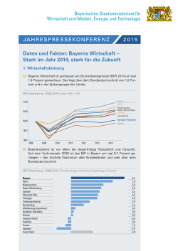 Bayerns Wirtschaft – Stark im Jahr 2014, stark für die Zukunft