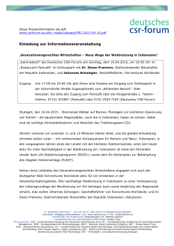 Einladung zur Informationsveranstaltung - Deutsches CSR