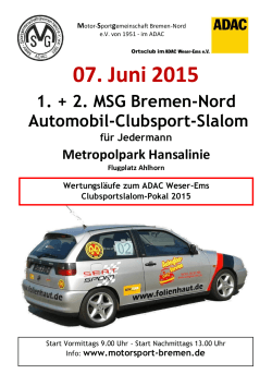 07. Juni 2015 - Motor-Sportgemeinschaft Bremen
