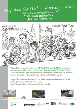 Wir laden recht herzlich zur 2. Werdauer StadtRadTour - Out-Fit-Shop