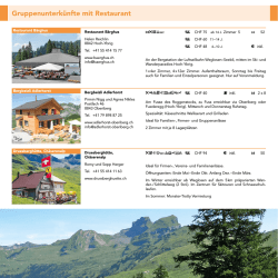 Gruppenunterk&uuml;nfte mit Restaurant - Hoch
