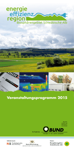 Veranstaltungsflyer 2015 - Energieeffizienzregion Biosphärengebiet