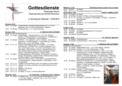 Gottesdienstordnung ab 10.05.2015