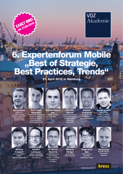 6. Expertenforum Mobile „Best of Strategie, Best