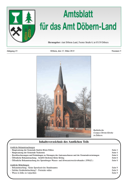 Amtsblatt Nr. 05/2015 - Amt Döbern-Land