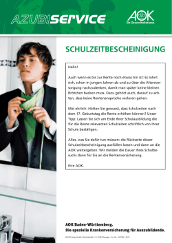 SCHULZEITBESCHEINIGUNG
