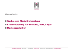 Portfolio-PDF - Werbeagentur Hauzenberger