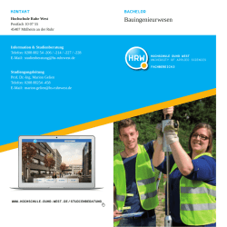 Flyer - Hochschule Ruhr West