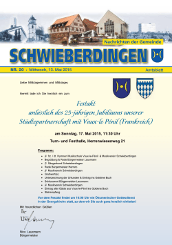13.05.2015 - Gemeinde Schwieberdingen