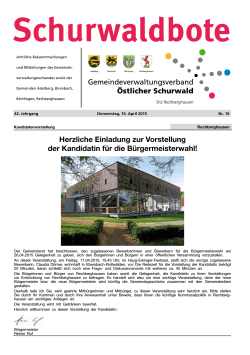 Östlicher Schurwaldbote KW 16