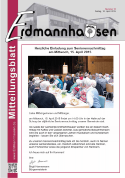 Mitteilungsblatt KW 15/2015
