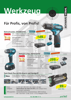 Werkzeug - Schwarz Stahl AG