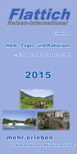 Halb-, Tages- und Radreisen 2015