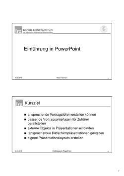 Einf&uuml;hrung in PowerPoint