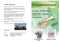 Programm Frühjarsfest 2015