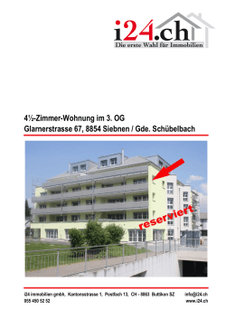 4½-Zimmer-Wohnung im 3. OG Glarnerstrasse 67, 8854 Siebnen