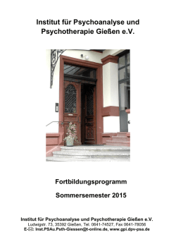 Institut f&uuml;r Psychoanalyse und Psychotherapie Gie&szlig;en e.V.