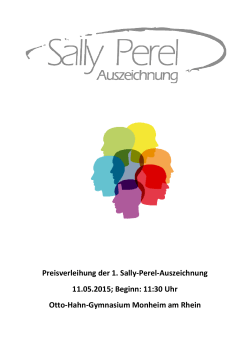 Verleihung der Sally-Perel-Auszeichnung am 11.5.2015 - Otto