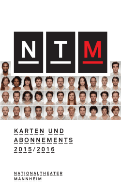Abonnements 2015/2016 - Nationaltheater Mannheim
