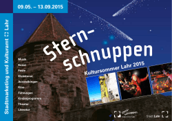 Sternschnuppen-Kultursommer 2015