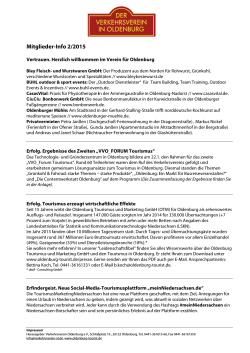Mitglieder-Info 2/2015 - Verkehrsverein Oldenburg