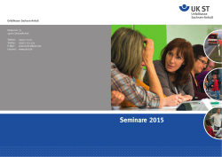 Seminarplan 2015  - Unfallkasse Sachsen