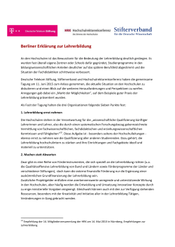 Berliner Erklärung zur Lehrerbildung