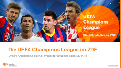 Die UEFA Champions League im ZDF