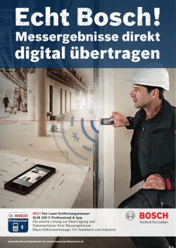 Der Laser-Entfernungsmesser GLM 100 C Professional & App