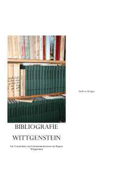 Bibliographie Wittgenstein - Wittgensteiner Heimatverein e.V.