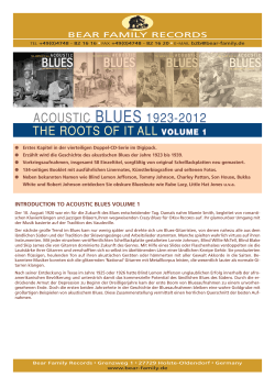 ACOUSTIC BLUES 1923-2012 - Bear Family Records B2B Store