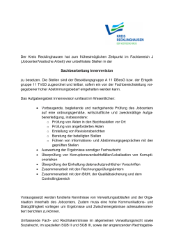 Interne Stellenausschreibung