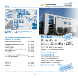 D&uuml;sseldorfer Gastro-Stammtisch - Universit&auml;tsklinikum D&uuml;sseldorf