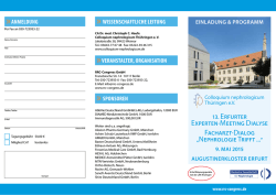 anmeldung wissenschaftliche leitung veranstalter, organisation