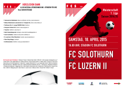 Matchprogramm 150418 FC Luzern II