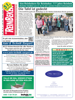 01.06.2015 - Der Reinbeker