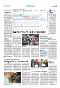 Januar 2008, Mannheimer Morgen, Lions unterst&uuml;tzen Projekte