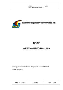 0 Vorwort - Deutscher Bogensportverband 1959 e.V.