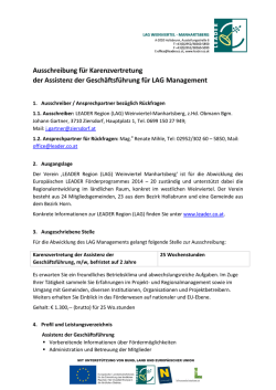 Ausschreibung einer Karenzvertretung