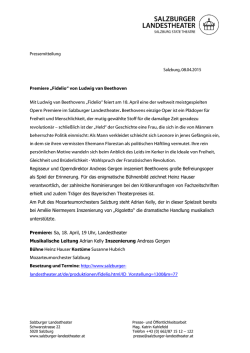 Premiere „Fidelio“ - Salzburger Landestheater
