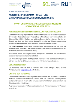 mentorenprogramm – opac- und datenbankschulungen durch im zrs